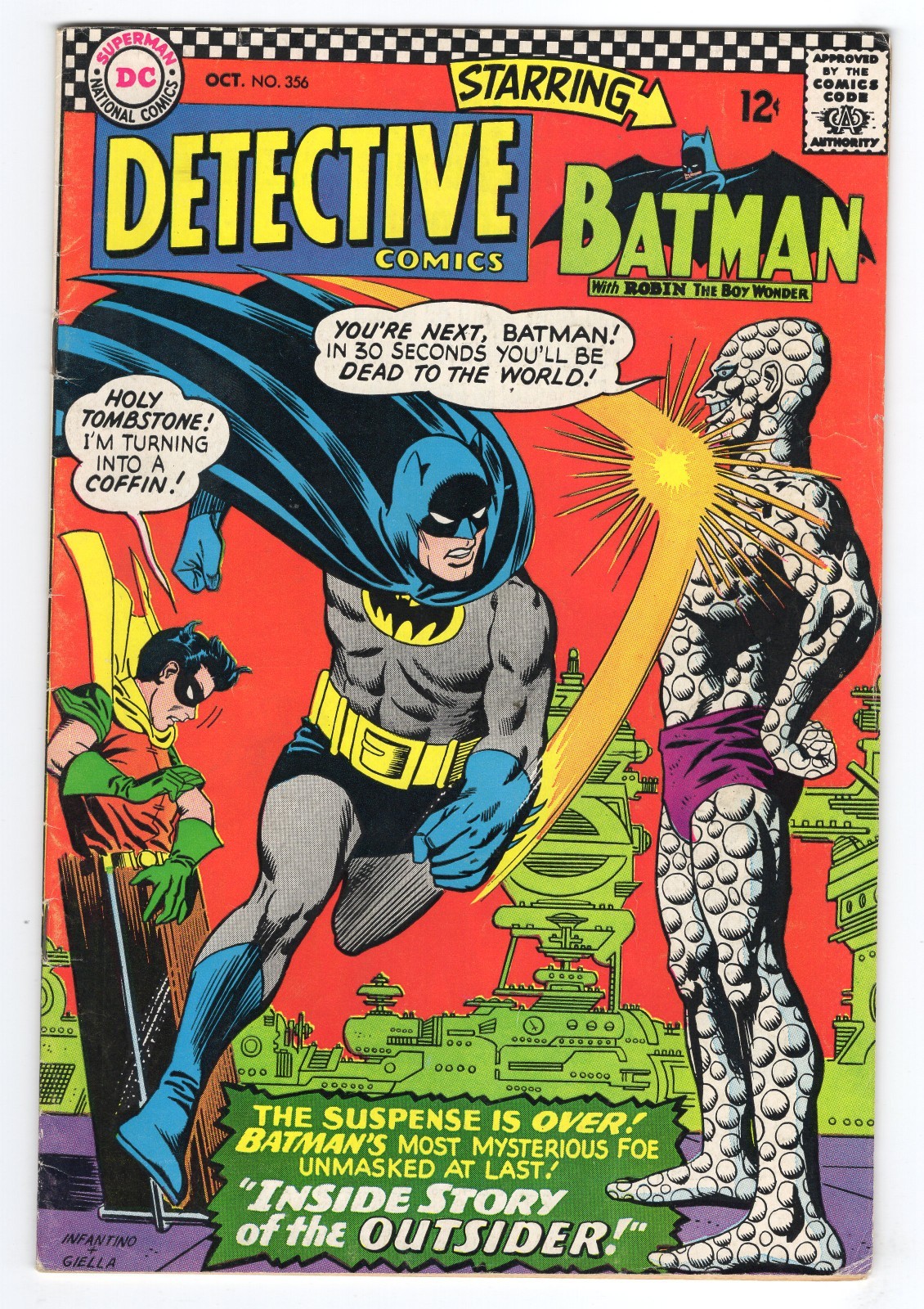 Detective Comics 356 1966 DC Comics F- 5.5 Batman Robin Outsider
