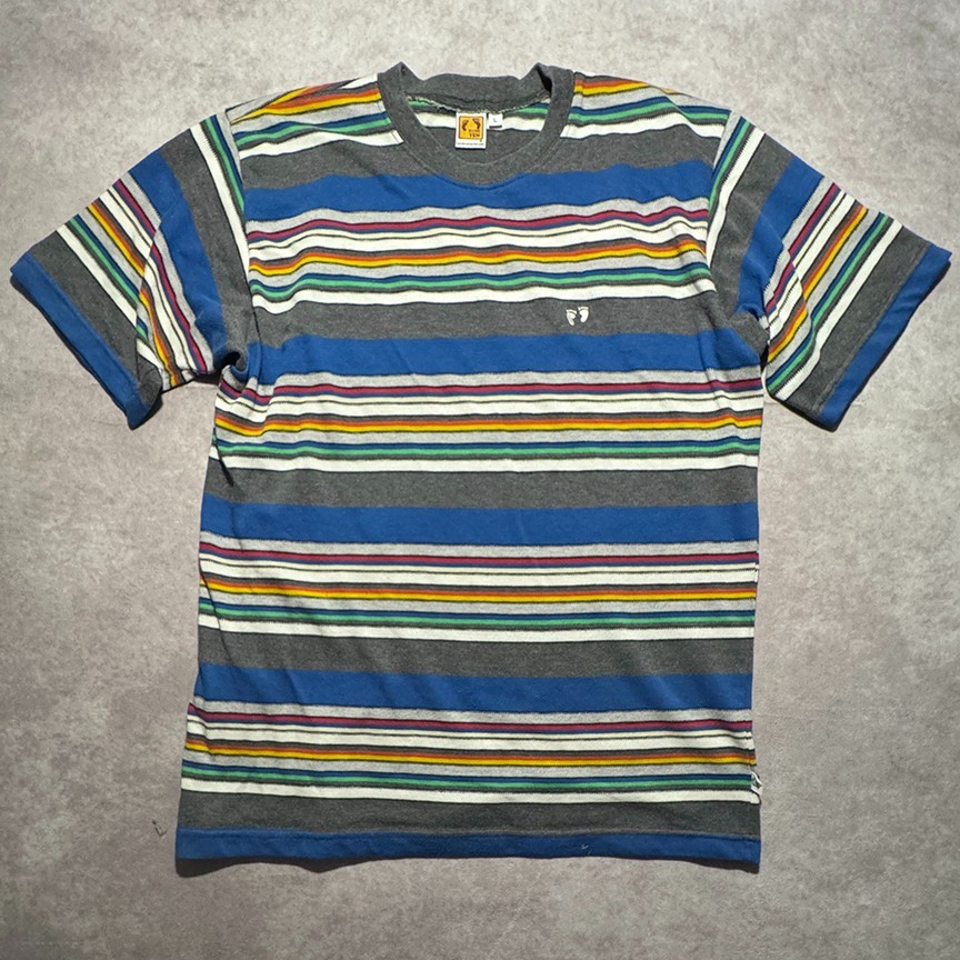 Hang Ten striped t-shirt Surf Beach style 90s Vintage Mens Large Hang Ten striped t-shirt Surf Beach style 90s Vintage Mens Large