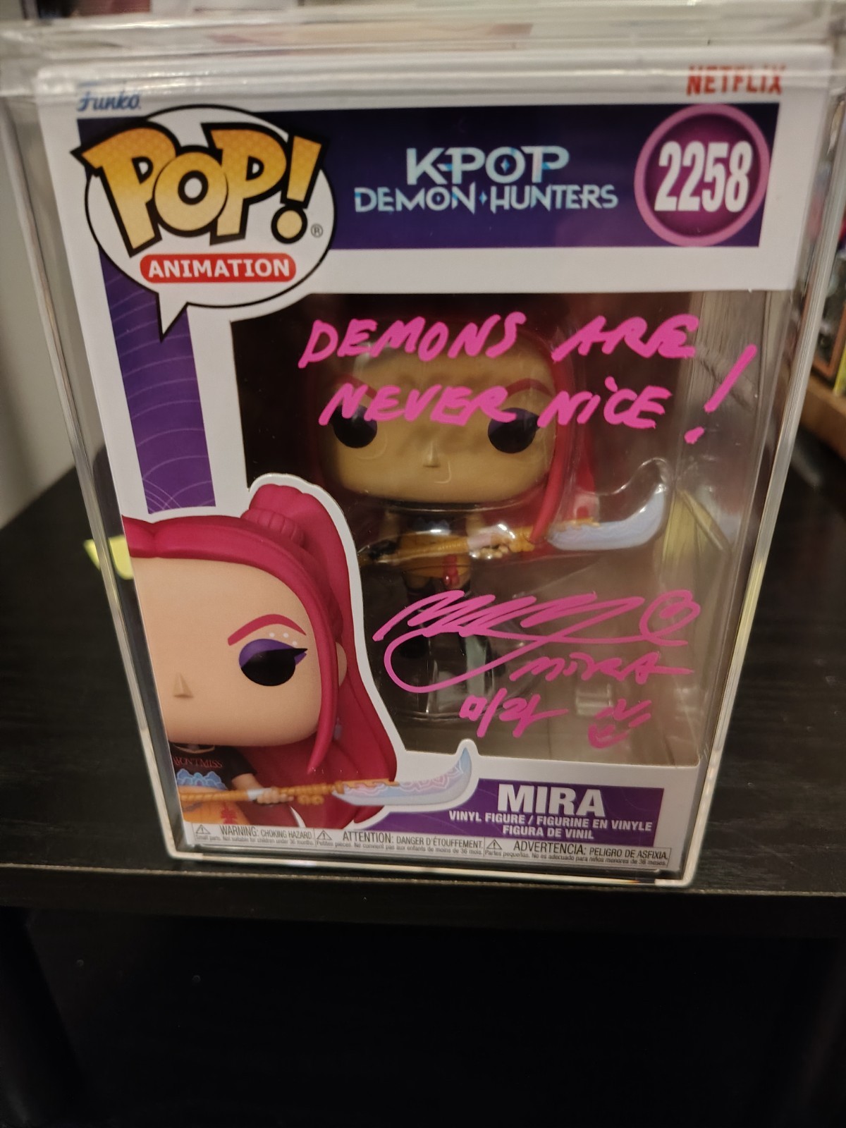KPOP Demon Hunters - Mira #2258 Signed by May Hong comes in a Hard Case