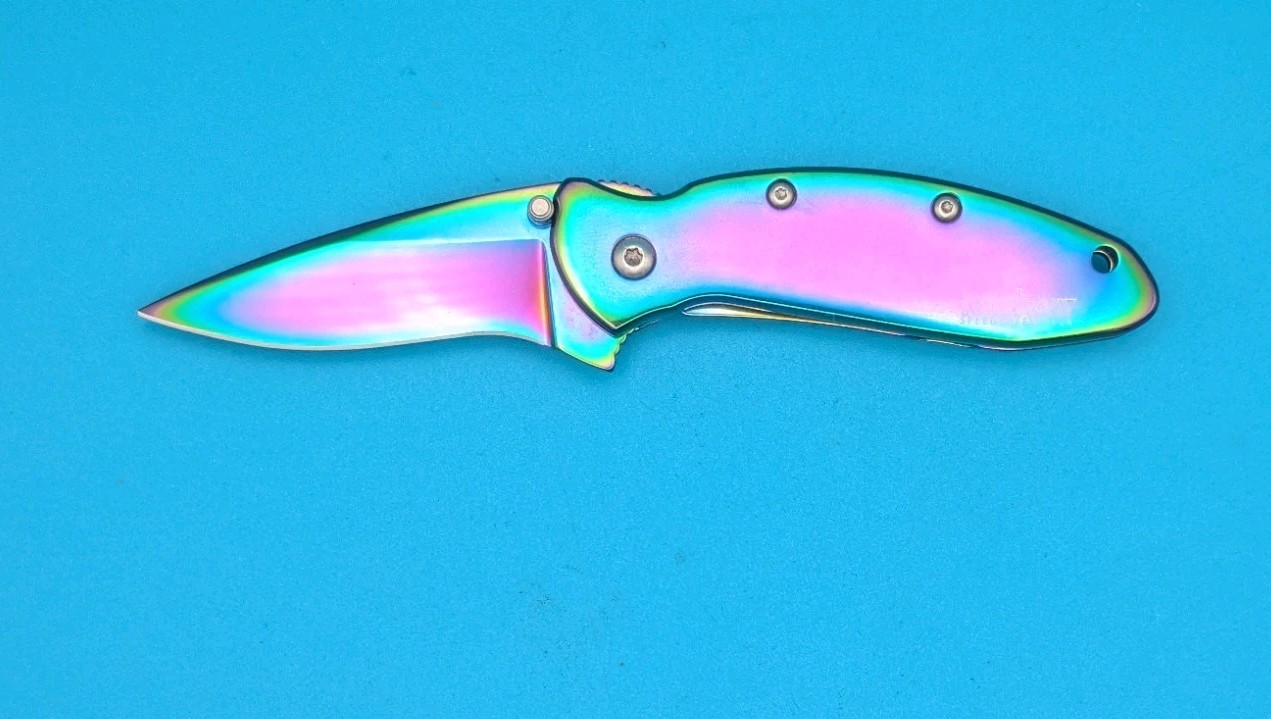 Kershaw 1620VIB Scallion Rainbow Assisted Open Folding Pocket Knife USA