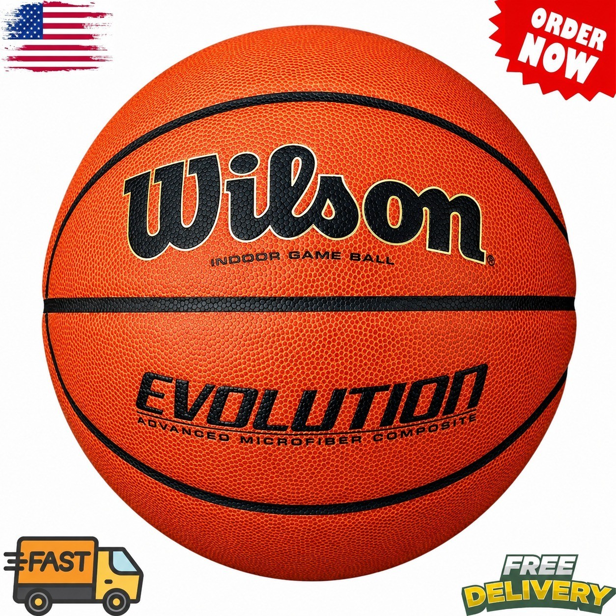 WILSON Men's Evolution Game Basketball (29.5