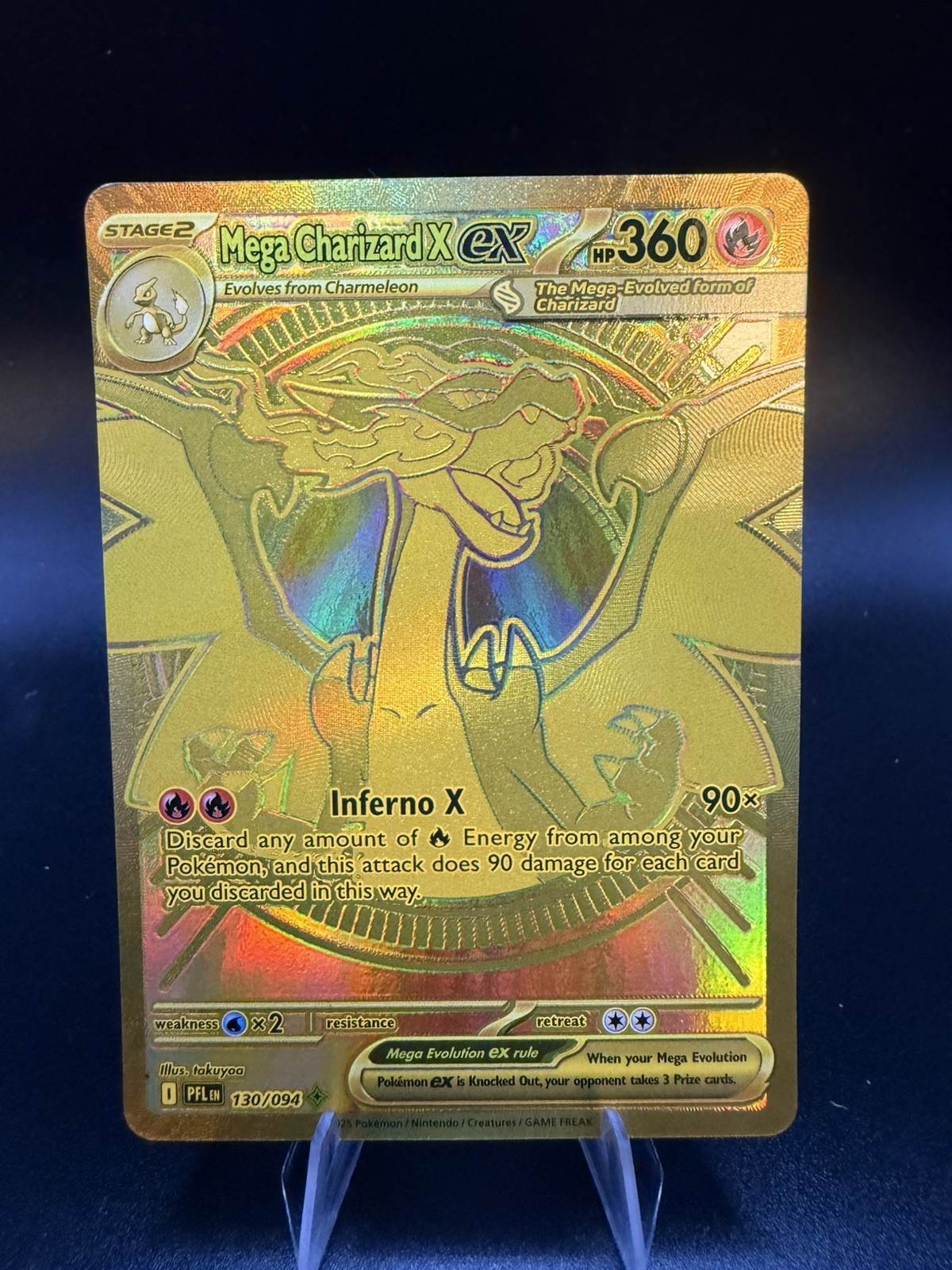 Mega Charizard X ex 130/094 Me02: Phantasmal Flames Holo