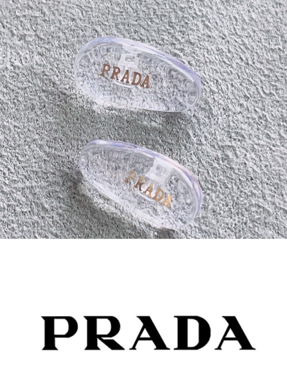 Replacement Screw-in Nose Pads for PRADA Eyeglasses/Sunglasses Gold 1 Pair Replacement Screw-in Nose Pads for PRADA Eyeglasses/Sunglasses Gold 1 Pair