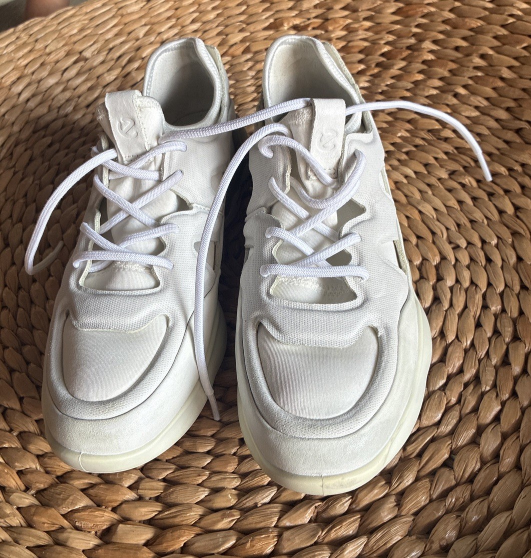 ECCO Elo Athletic $150 Women\'s Sneakers Shoes Size EU 37 US 6-6.5Leather White ECCO Elo Athletic $150 Women\'s Sneakers Shoes Size EU 37 US 6-6.5Leather White