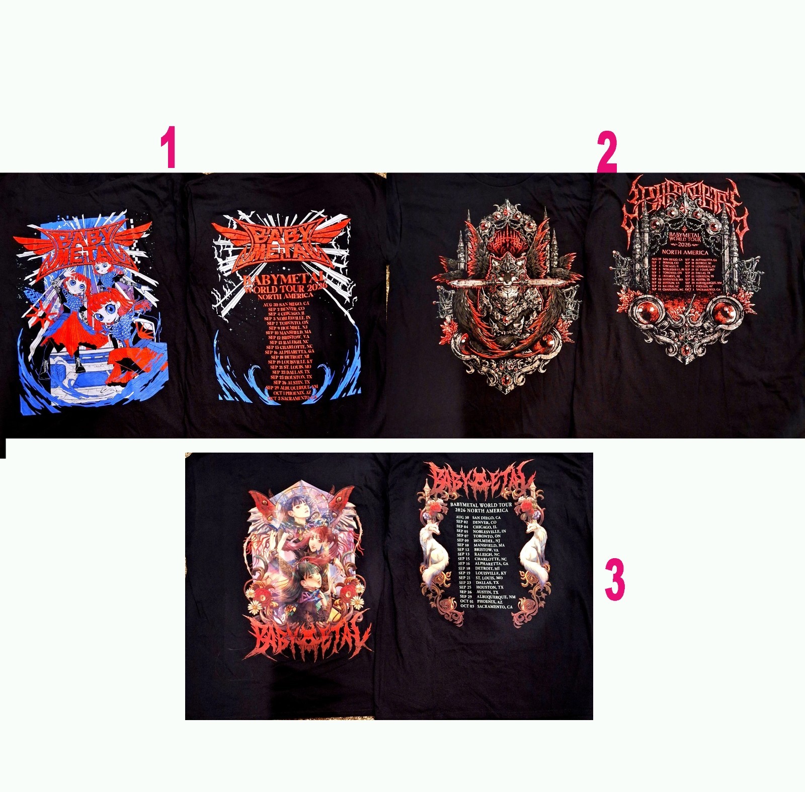 Babymetal North America 2026 Tour Reprint T-Shirt