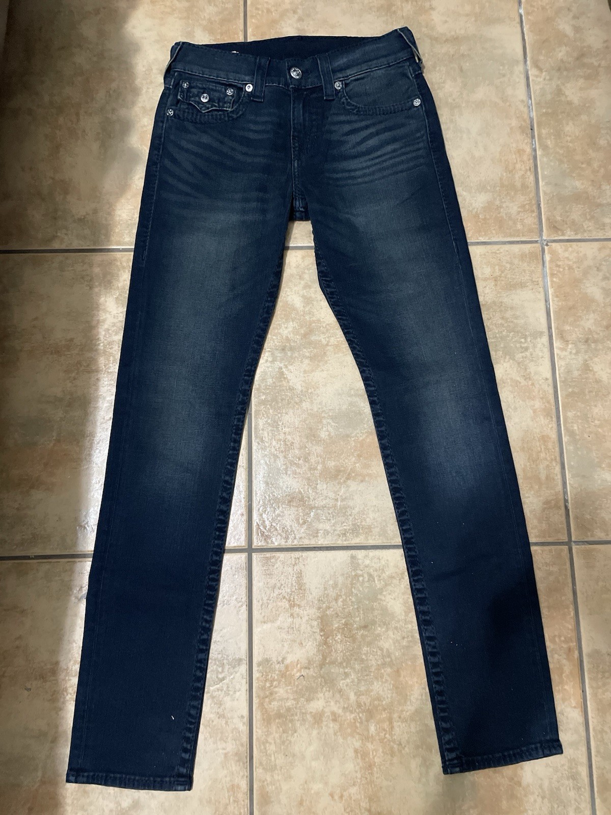 True Religion Men\'s Blue Straight Leg Jeans Size 28