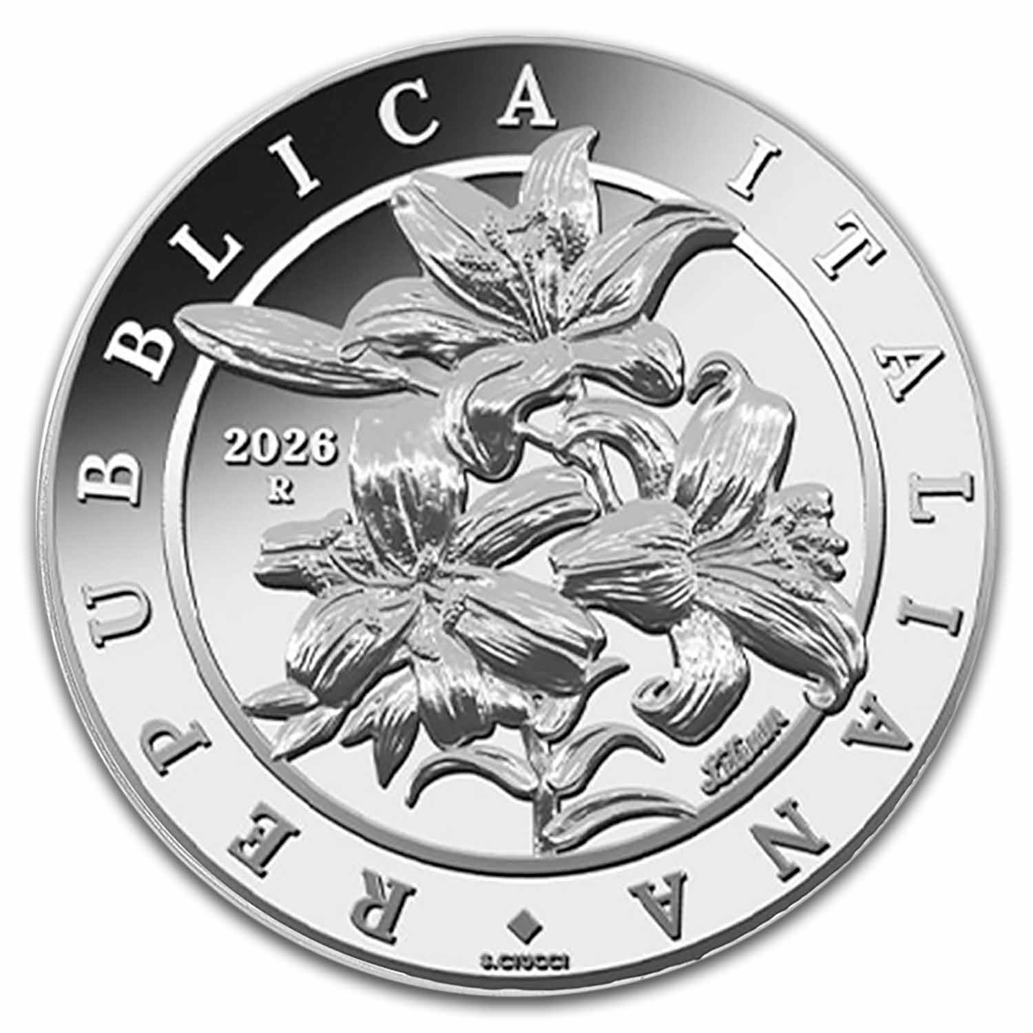 2026 Italy 1 oz Silver Flora and Fauna BU - The Lily 2026 Italy 1 oz Silver Flora and Fauna BU - The Lily