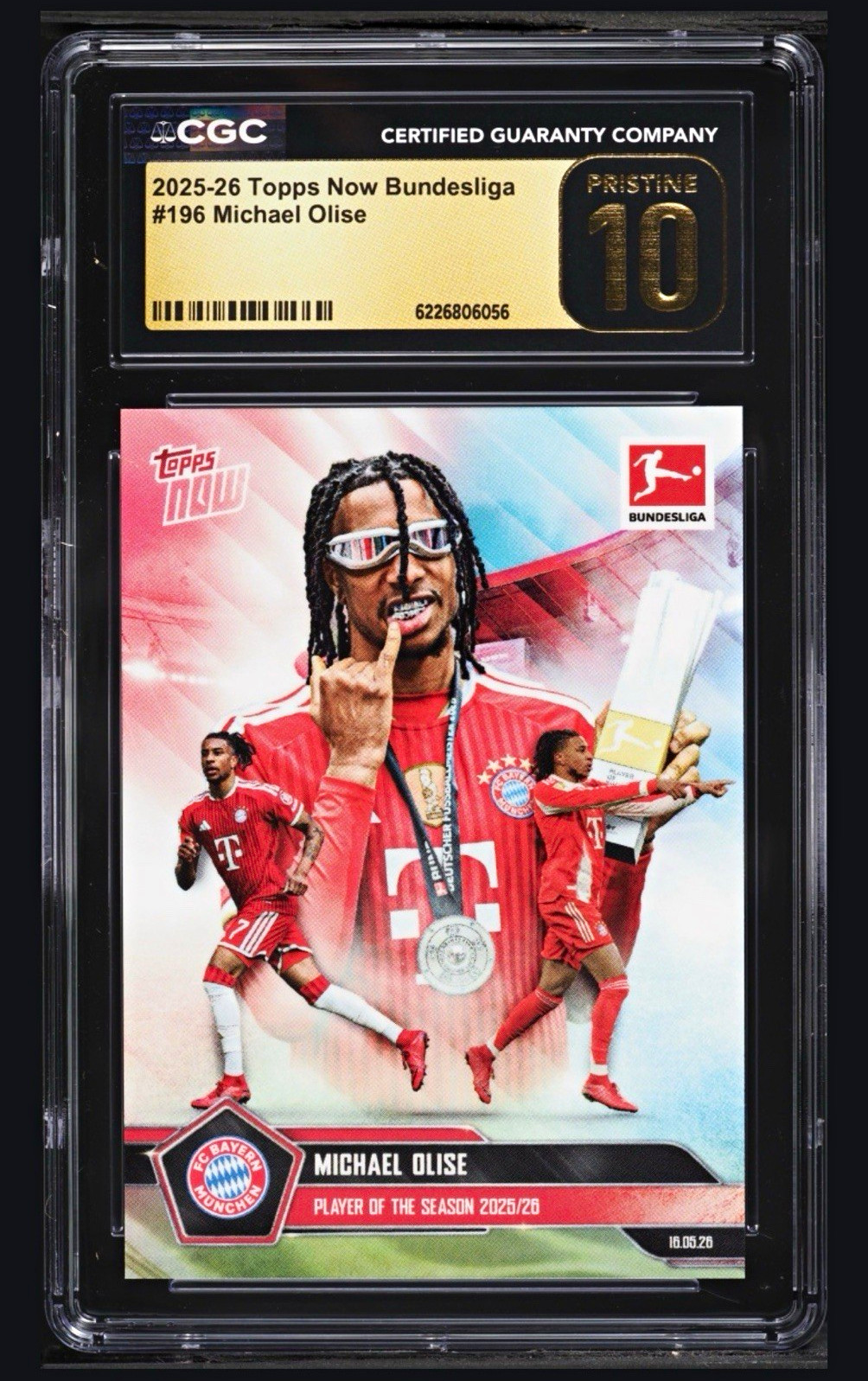 Topps Now Bundesliga 2025-26 Michael Olise Bayern Munchen #196CGC 10 FRANCE FIFA