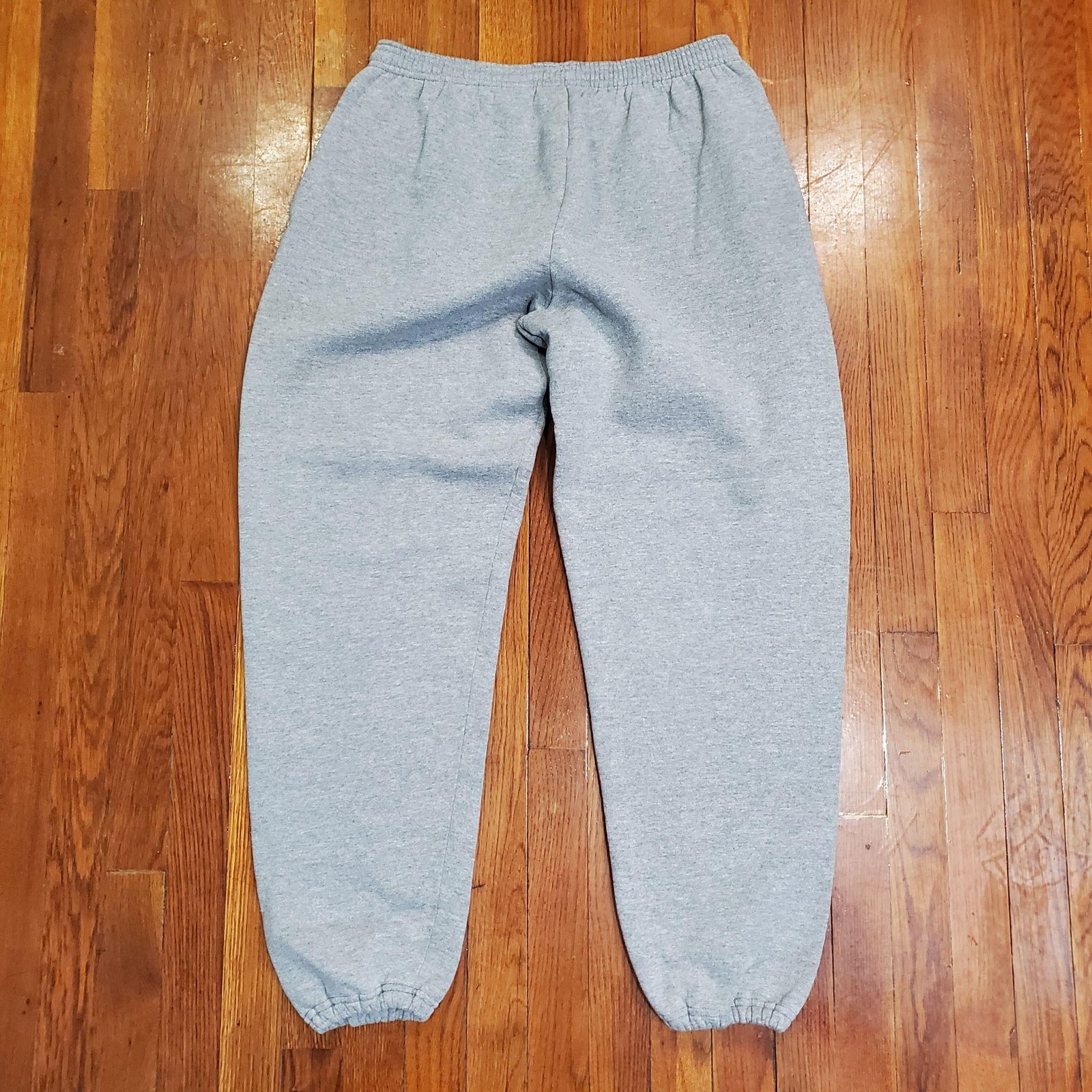 Vintage Jerzees Sweatpants Mens Large Gray Fleece Super Sweats Made In USA