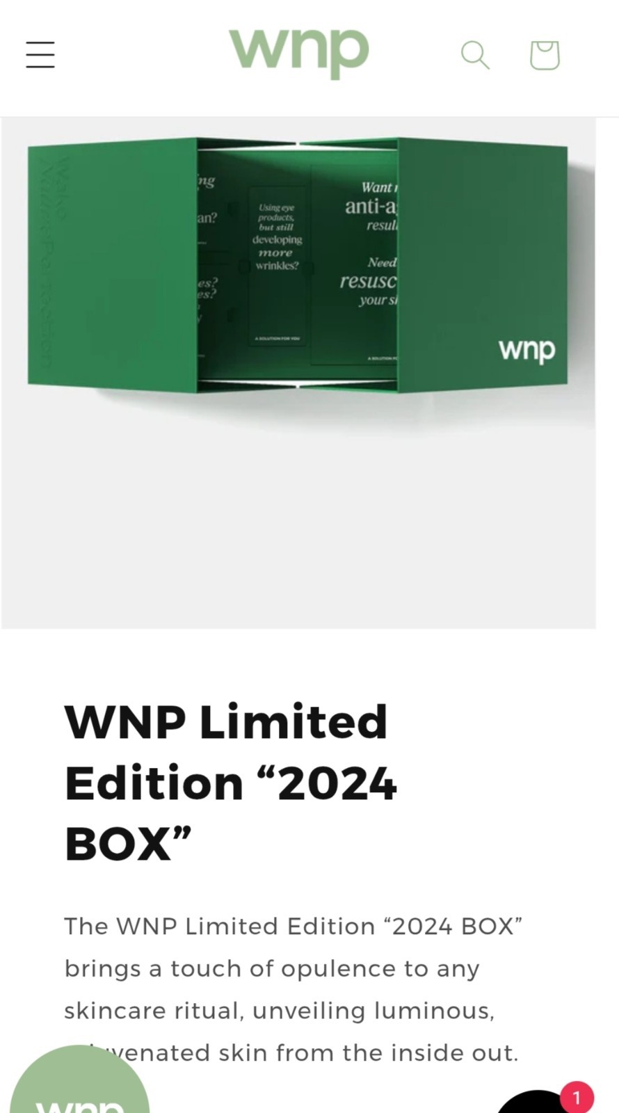 WAKE NATURE PERFECTION Limited 2024 Gift Set WNP Suspension Oil And Eye Masks