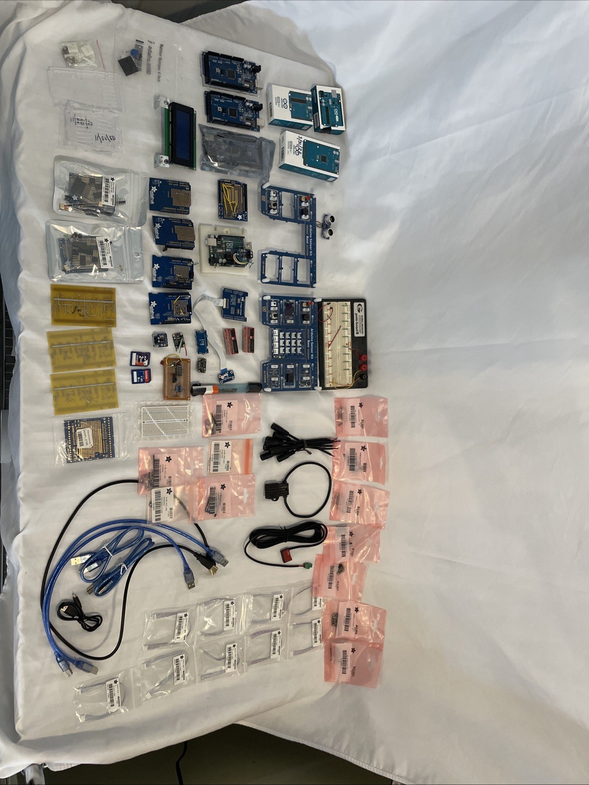 Huge Arduino Lot Uno Mega 2560 Adafruit Shields Sensor Kits ADC Modules As-Is Huge Arduino Lot Uno Mega 2560 Adafruit Shields Sensor Kits ADC Modules As-Is