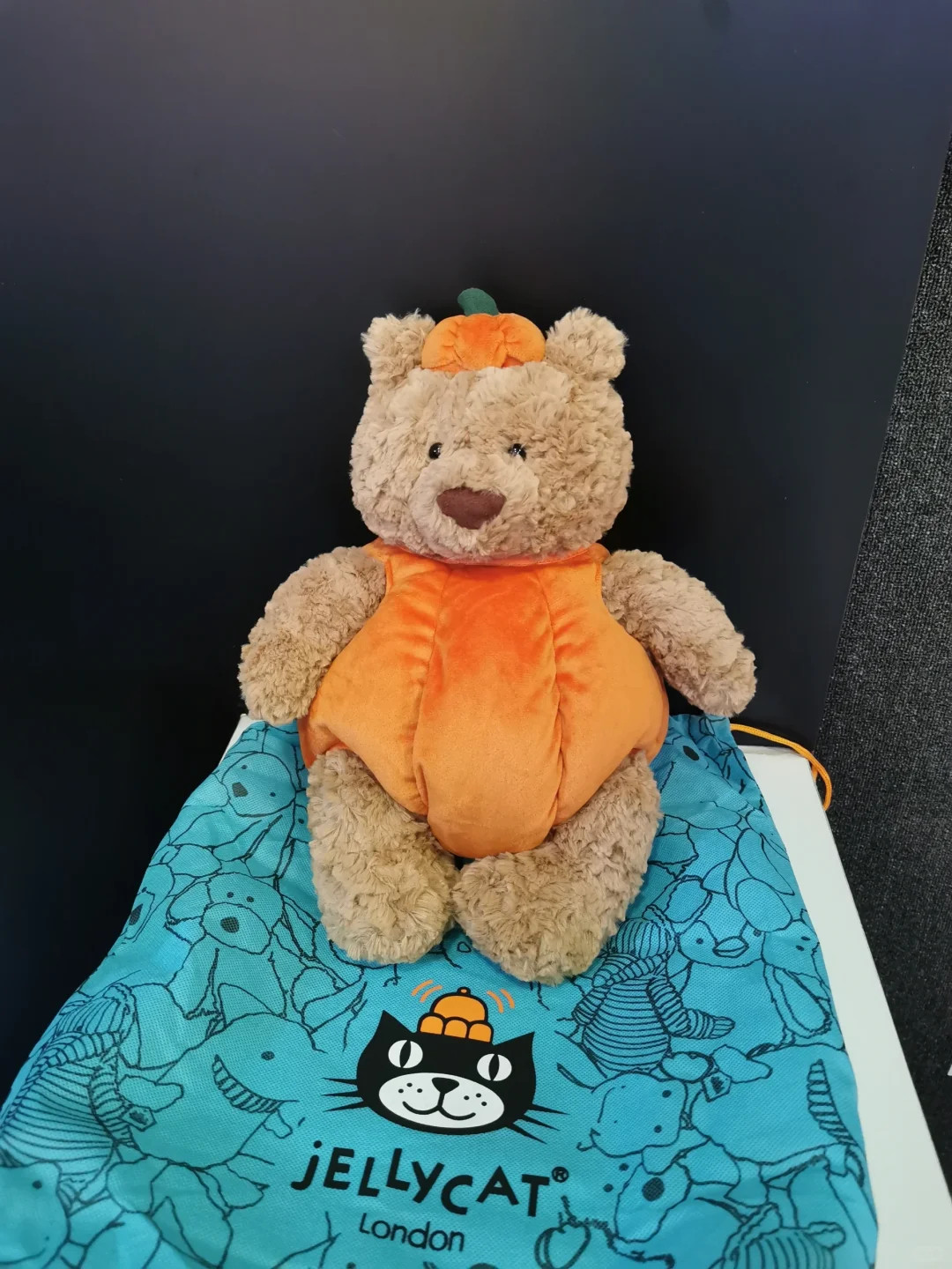 Hard To Find Retired Jellycat Bartholomew Bear Pumpkin 12\