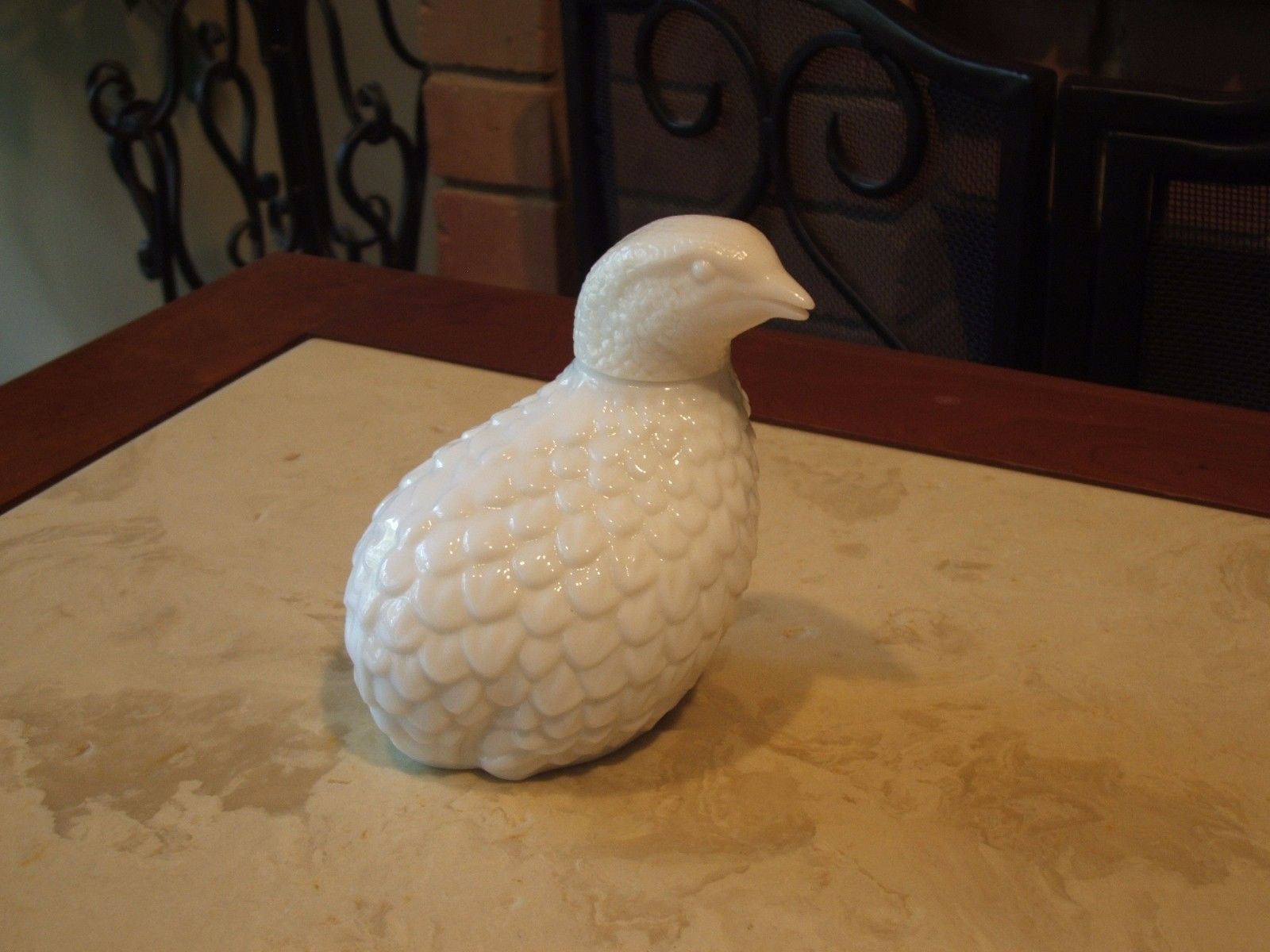 VTG 1973 AVON THE PARTRIDGE(MILK GLASS) SOMEWHERE COLOGNE-NEW UNUSED