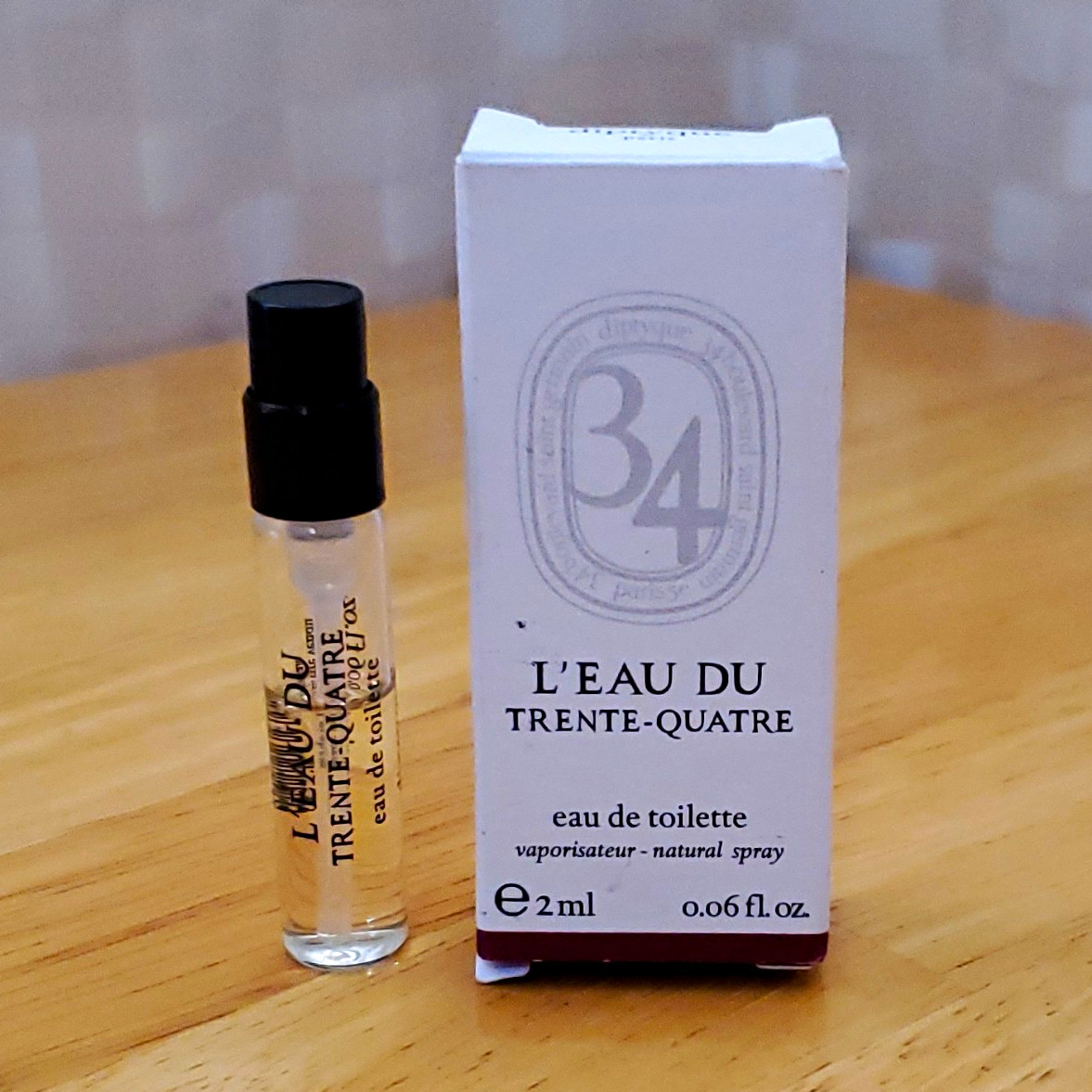 Diptyque L\'Eau du Trente-Quatre Niche Eau de Toilette Sample Spray 2 ml.