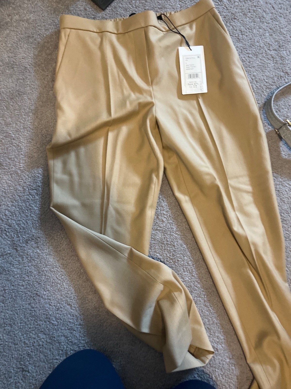 Theory Trecca pull on - new camel flannel size 4 Theory Trecca pull on - new camel flannel size 4