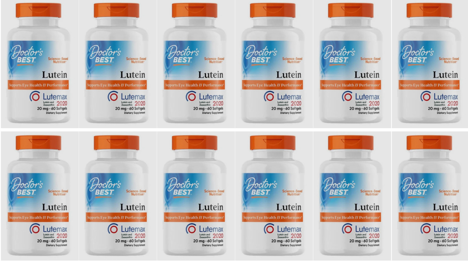 12X Doctor's Best Lutein Lutemax 60 Softgels 20 Mg EXP 08/2027 12X Doctor's Best Lutein Lutemax 60 Softgels 20 Mg EXP 08/2027