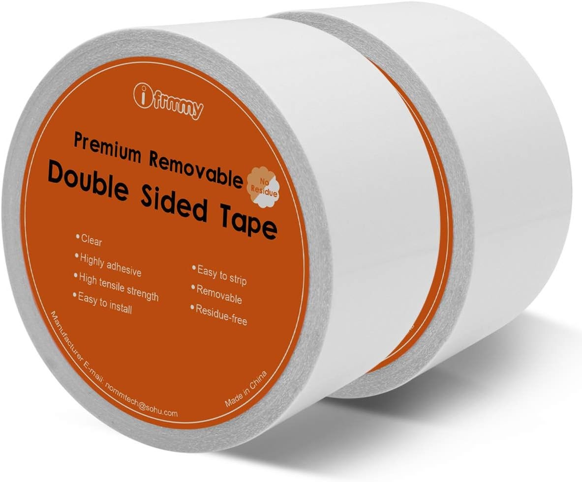 i frmmy Removable Clear Double Sided Sticky Tape - No Residue, 2 inches x 20 ... i frmmy Removable Clear Double Sided Sticky Tape - No Residue, 2 inches x 20 ...