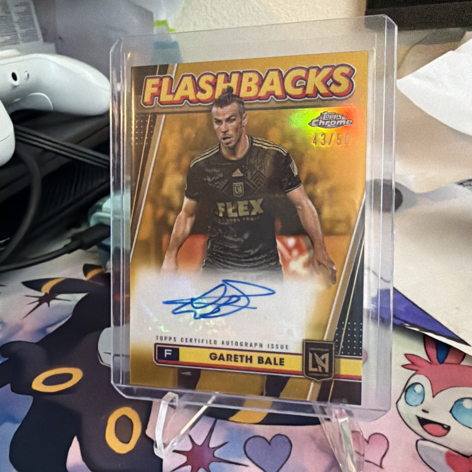 Gareth Bale 2024 Topps Chrome MLS Flashbacks Auto Gold /50