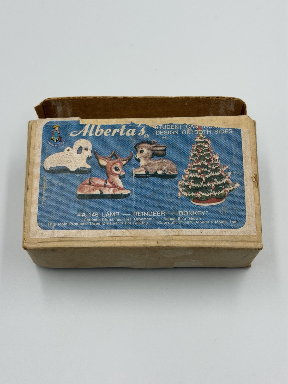 VINTAGE ALBERTA\'S CERAMIC MOLD #A-146 Lamb Reindeer Donkey VINTAGE ALBERTA\'S CERAMIC MOLD #A-146 Lamb Reindeer Donkey