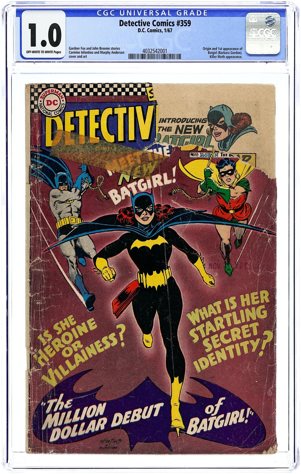 Detective Comics #359 CGC 1.0 1967 4032542001 1st new Batgirl Barbara Gordon