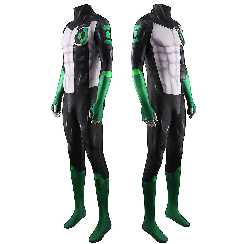 Green Lantern Jumpsuit Kyle Rayner Bodysuti Superhero Costume Cosplay Halloween