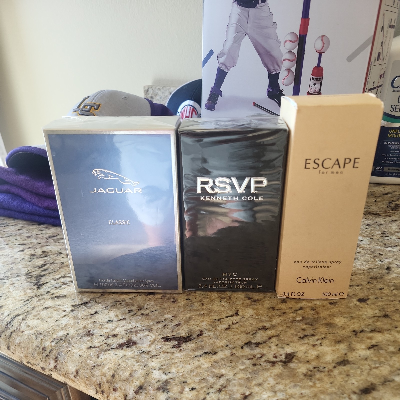 ESCAPE by Calvin Klein R.S.V.P Kenneth Cole Jaguar all 3.4 oz