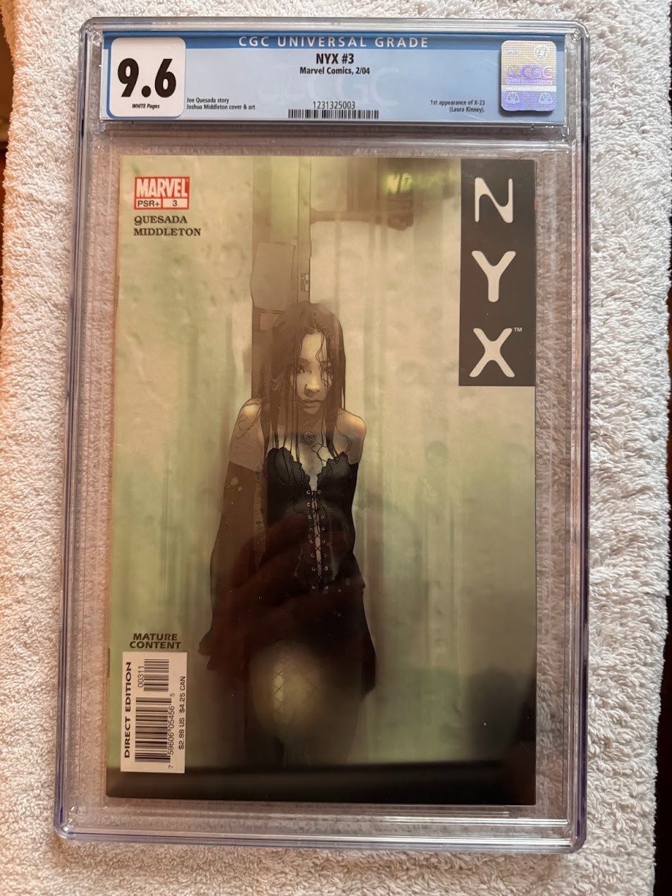 NYX #3 CGC 9.6 White Pages 1st First Appearance X-23 Laura Kinney Marvel 2004 NM NYX #3 CGC 9.6 White Pages 1st First Appearance X-23 Laura Kinney Marvel 2004 NM