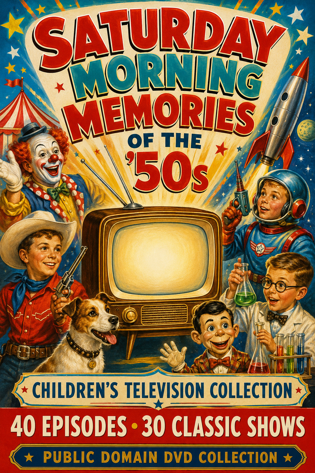 Saturday Morning Memories 1950s Kids TV 40 Episodes Public Domain DVD