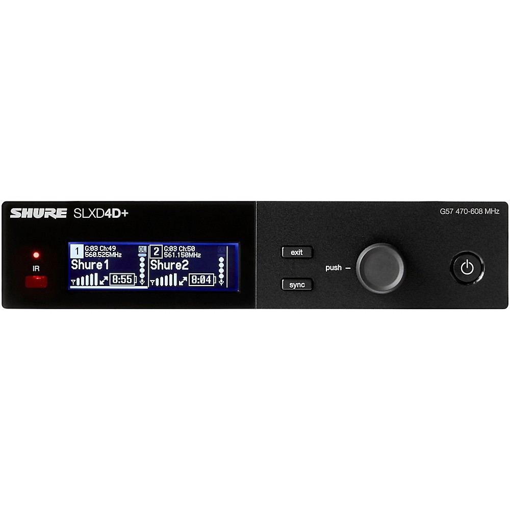 Shure SLXD4D+ DualChannel Digital Wireless Receiver  Band G57