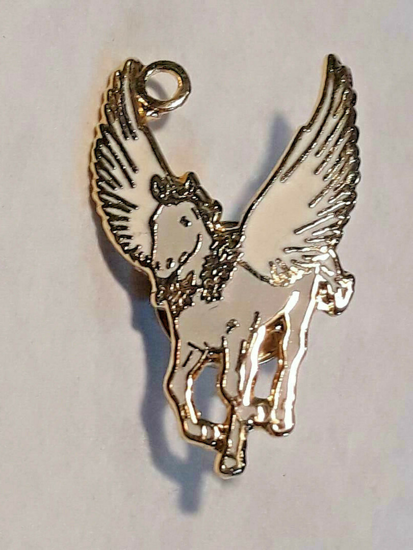 Vintage 1980s White Enamel Mystical Pegasus Pin / Charm ~ Ships FREE Vintage 1980s White Enamel Mystical Pegasus Pin / Charm ~ Ships FREE