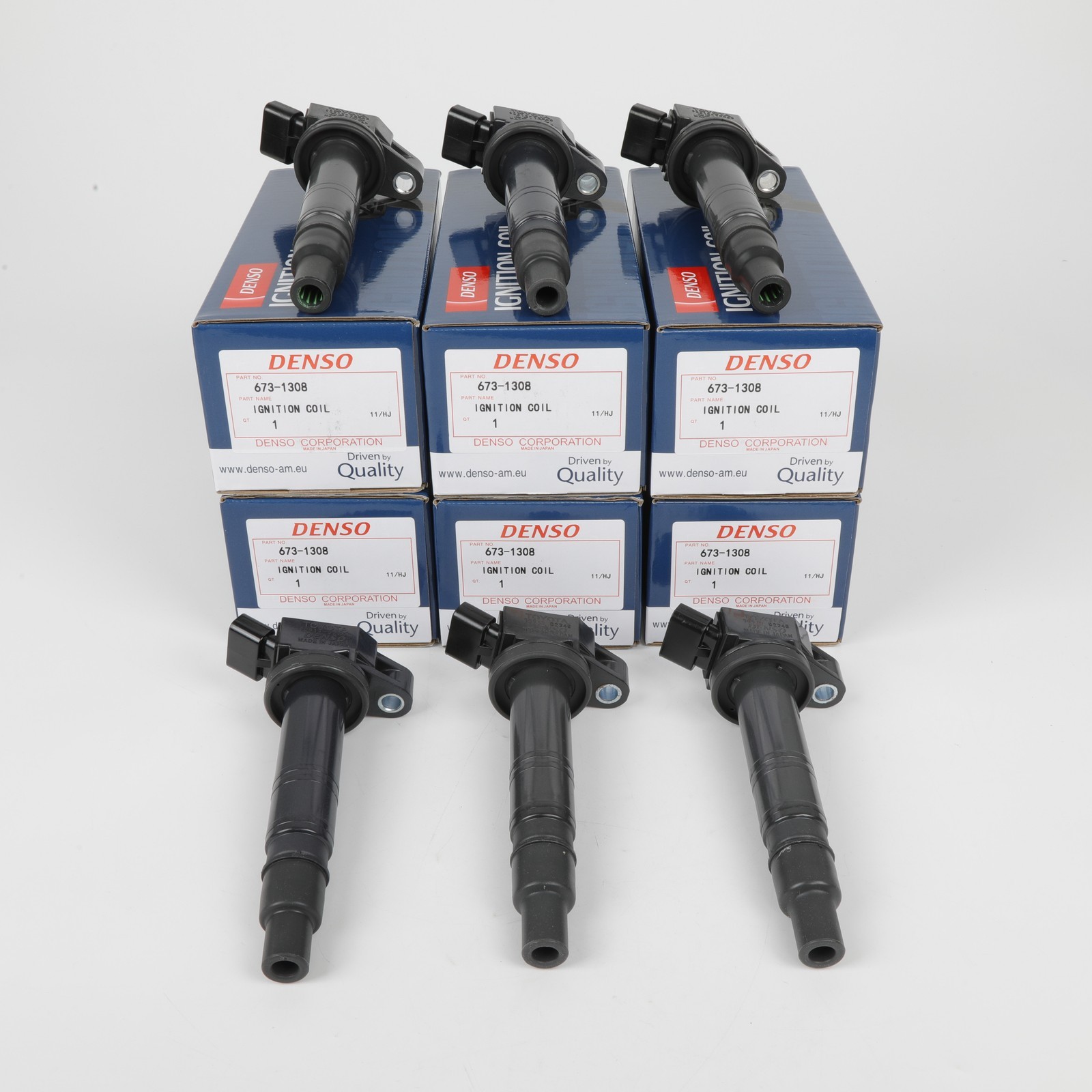 6PCS For 03-20 Toyota & Lexus I4 V6 673-1308 DENSO Ignition Coils 90919-02248 6PCS For 03-20 Toyota & Lexus I4 V6 673-1308 DENSO Ignition Coils 90919-02248