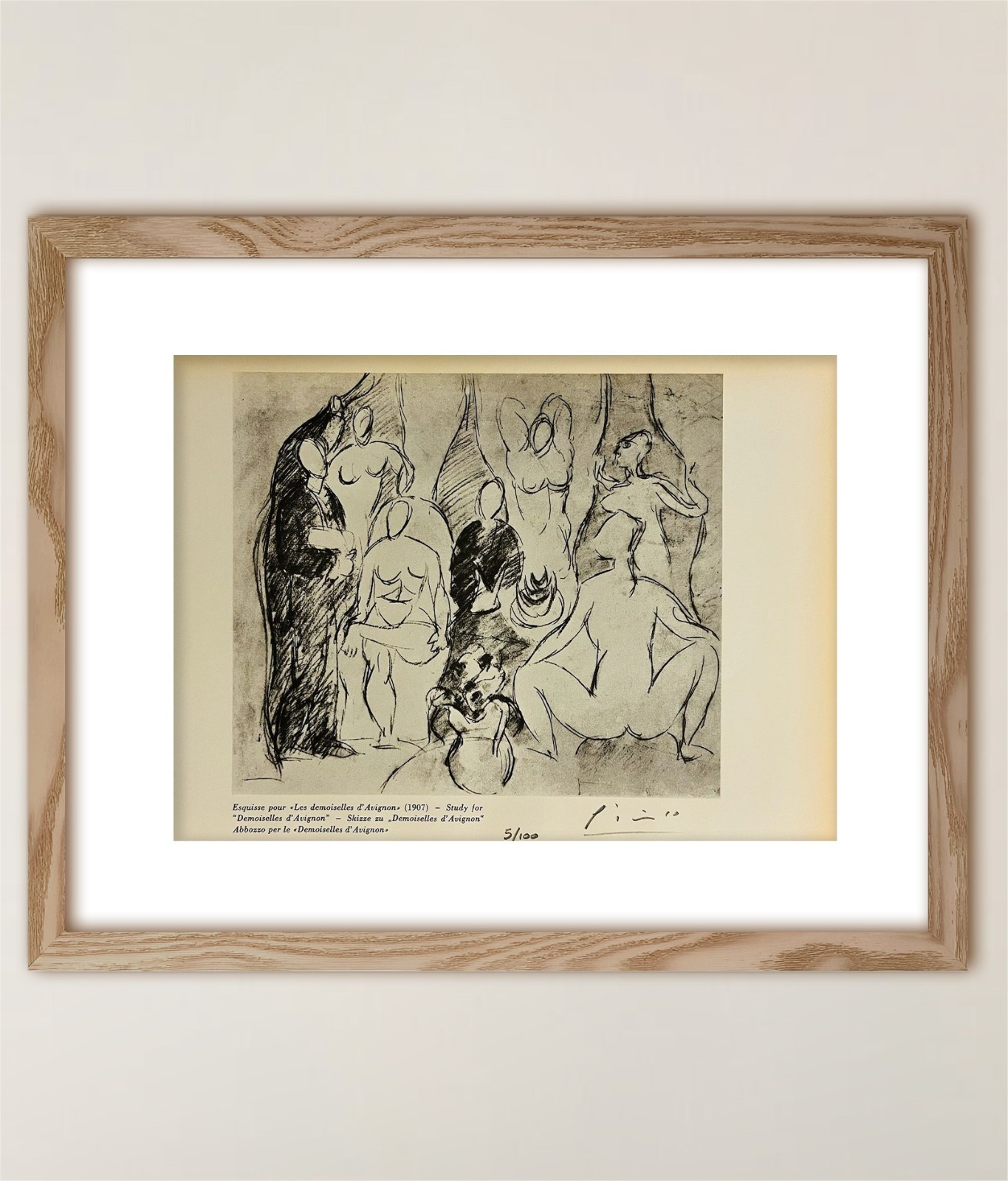 Pablo Picasso, Original Signed Print with COA and $3,500 Appraisal. (9%)