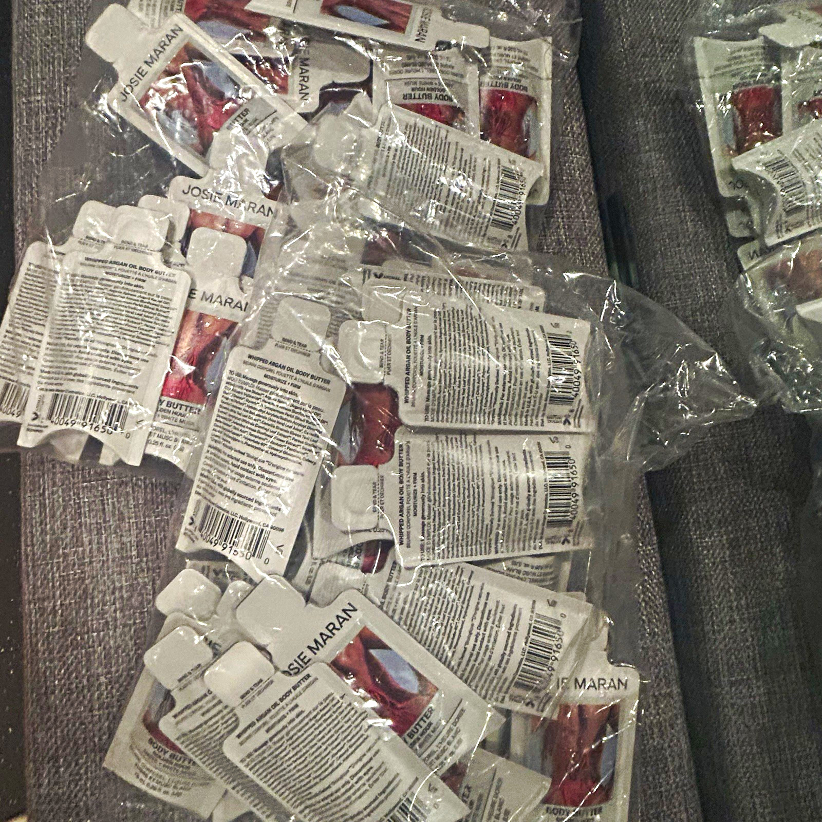 Josie Maran Argan Oil Body Butter Moisturizer Travel Size Sample Sachets  50pc