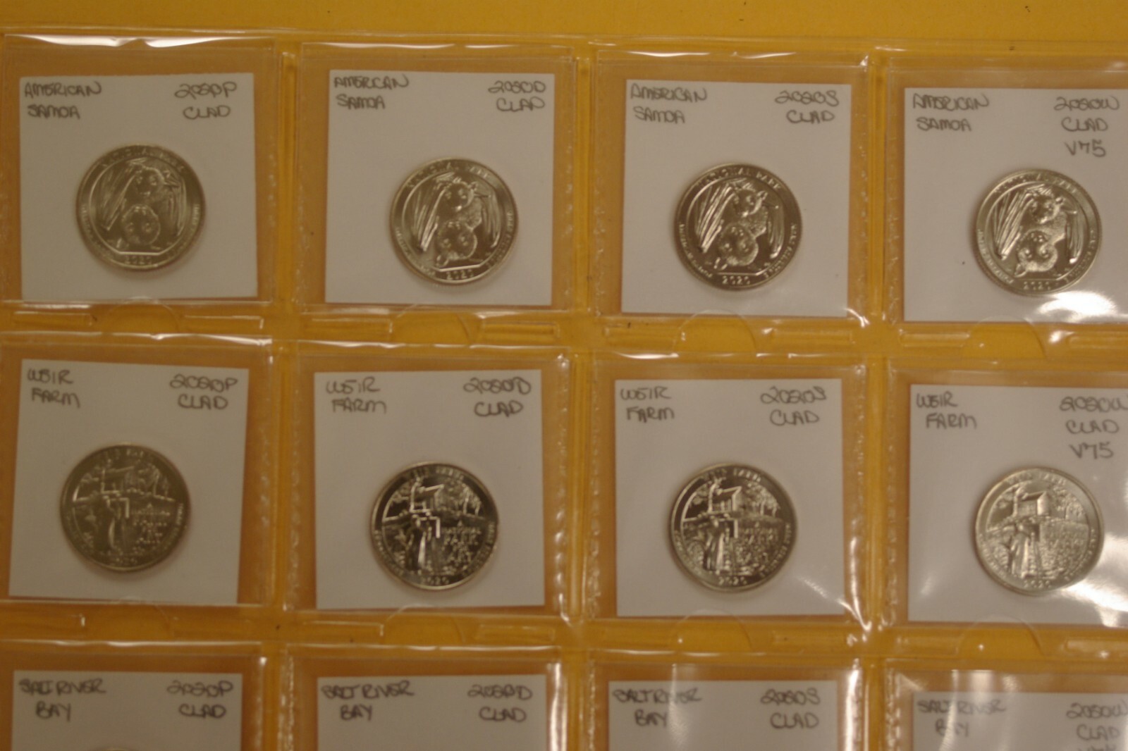 2020 W/P/D/S Quarter Set - 5 W Clad Quarters/5 S Clad Quarters/20 Quarters Total 2020 W/P/D/S Quarter Set - 5 W Clad Quarters/5 S Clad Quarters/20 Quarters Total