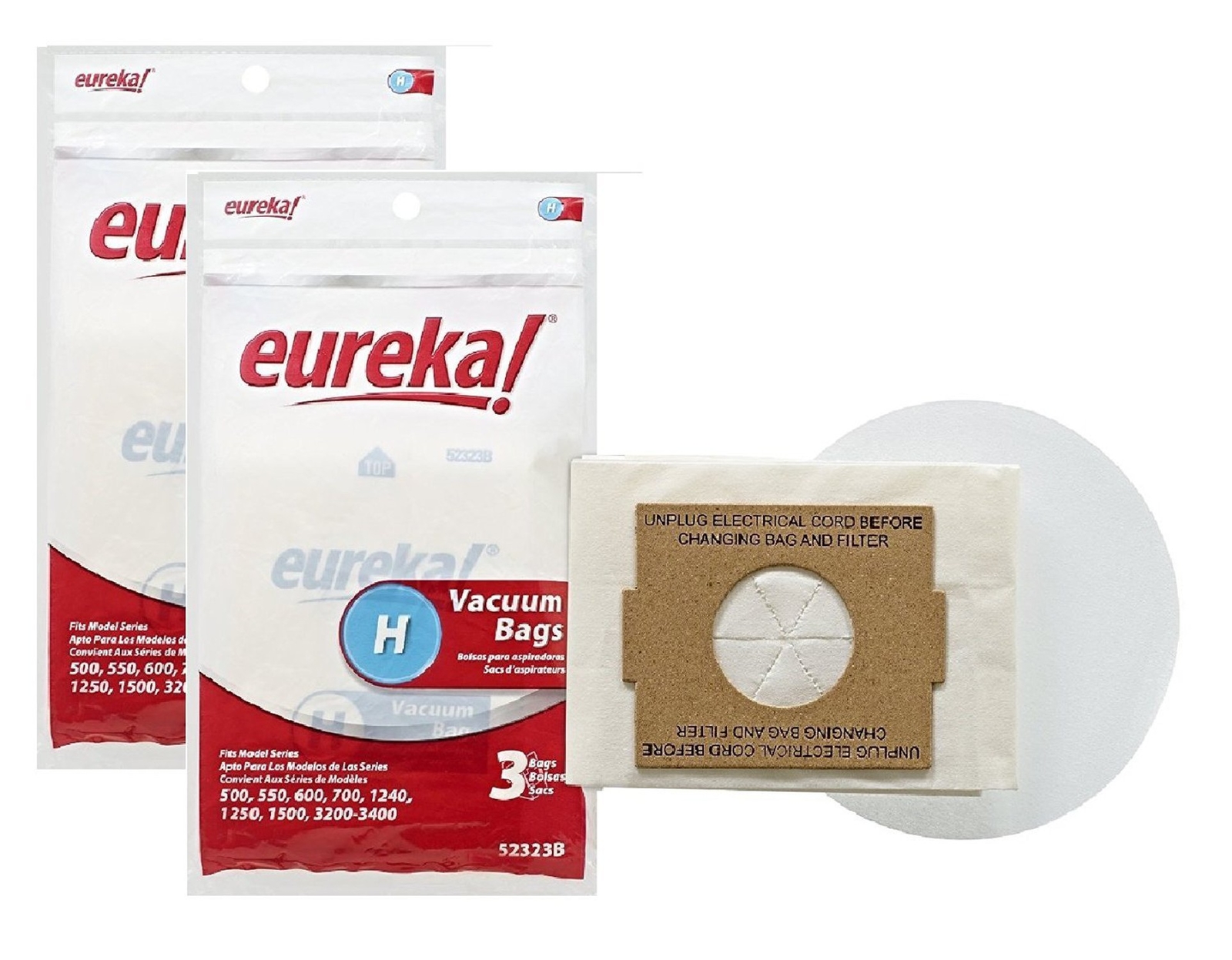 Genuine Eureka Style H Vacuum Bag 52323A 6PK