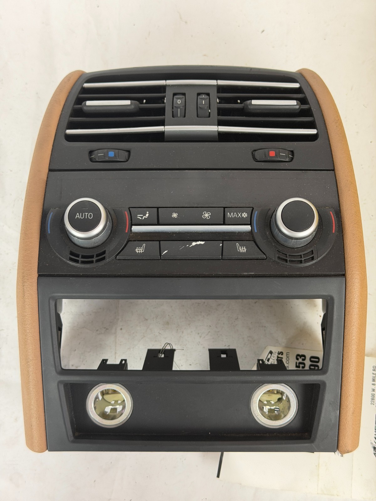 2009-2015 BMW 750i Rear Temperature Climate Control Air Vent w/ Bezel Trim OEM
