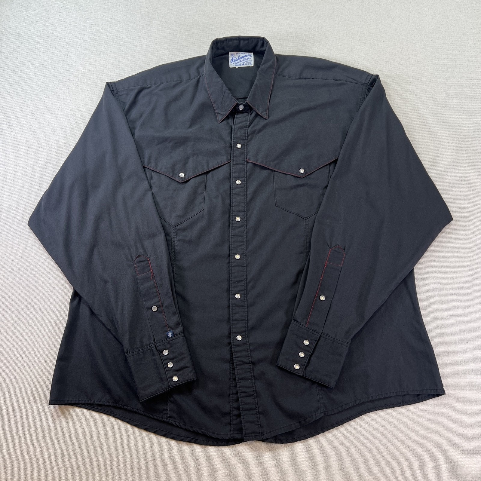 Vintage Rockmount Ranch Wear Shirt Mens XL Pearl Snap Western Yoke Tru West USA