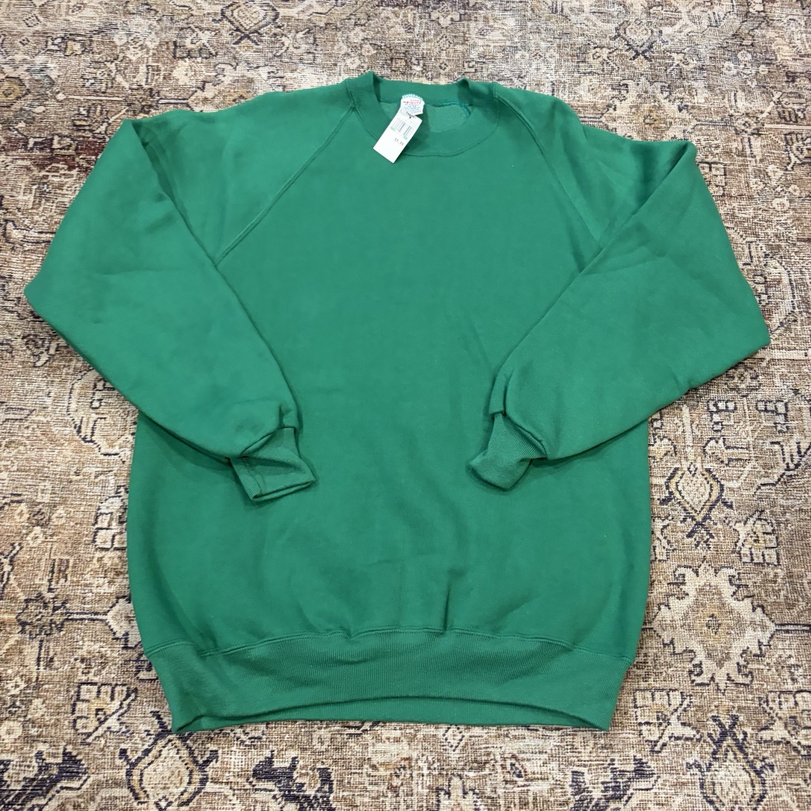 NEW Men\'s Vintage Russell SuperWeight Sweatshirt Deadstock Blank XL Green USA