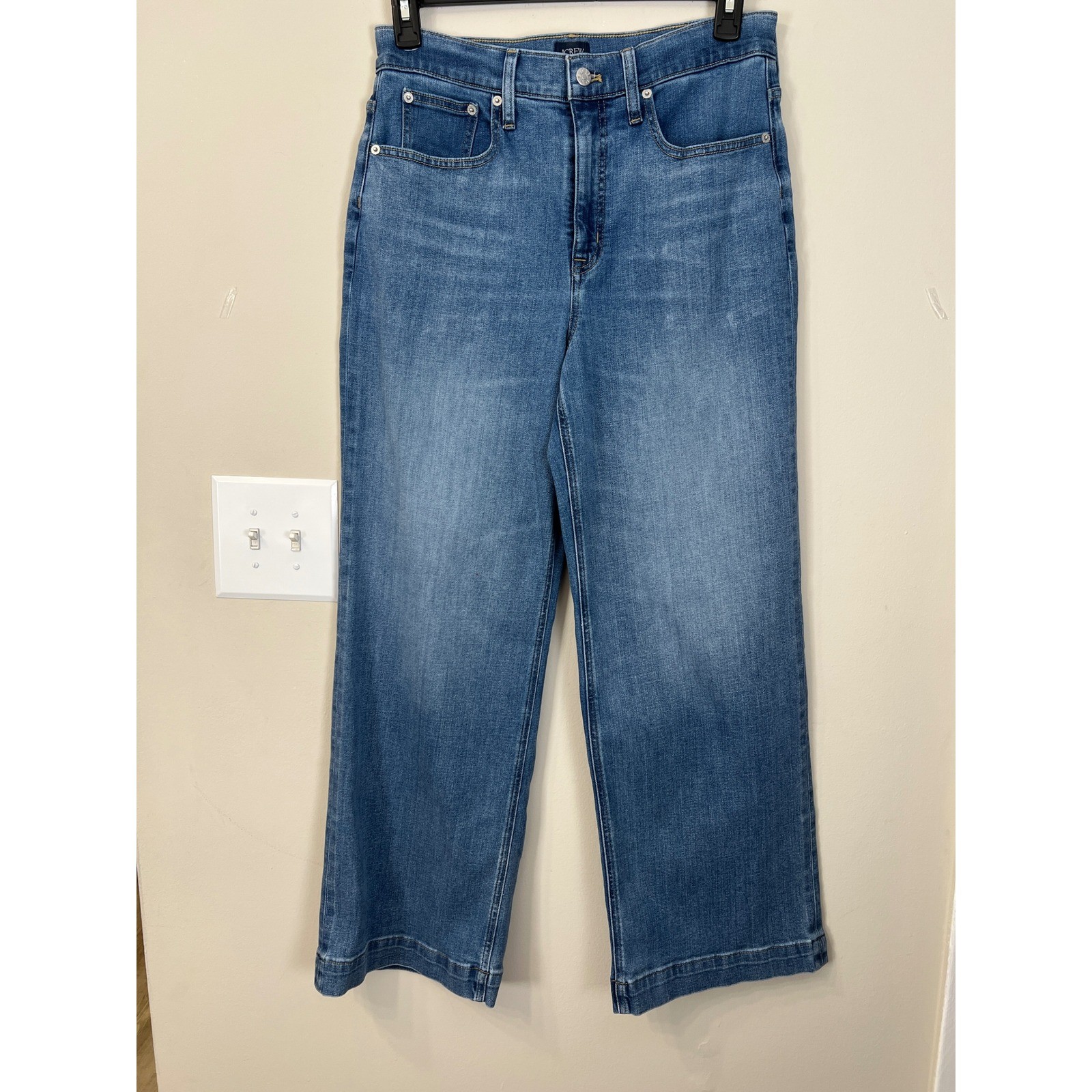 J.Crew Classic Wide-Leg Jeans Blue Medium Wash High Rise Denim Size 30 J.Crew Classic Wide-Leg Jeans Blue Medium Wash High Rise Denim Size 30