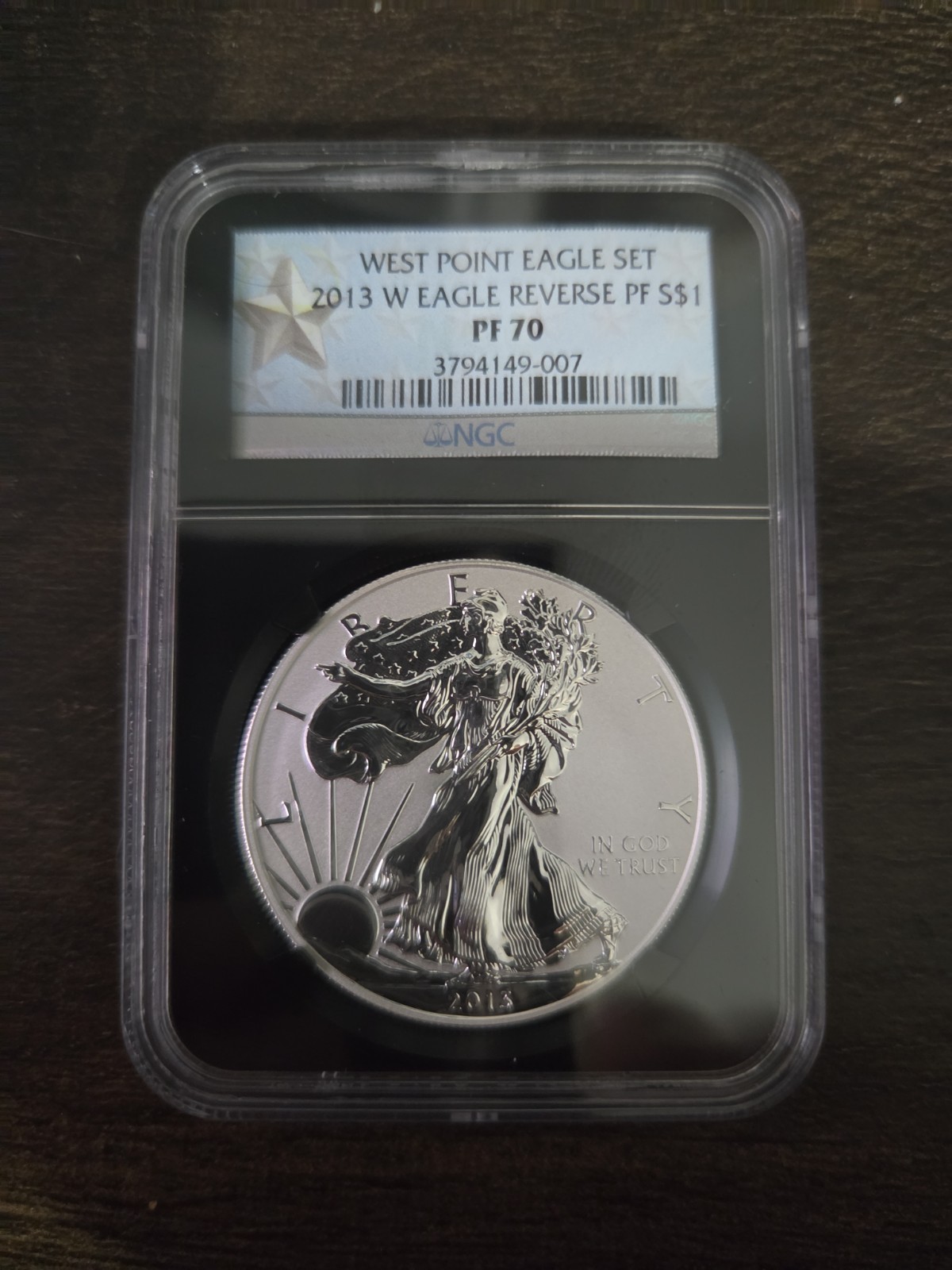 Under Value 2013-W West Point Eagle Set Silver Eagle Reverse PF 70 NGC
