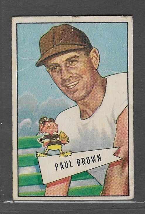 1952 Bowman Small #14 Paul Brown HC (RC) (HOF) (P) Cleveland Browns Head Coach