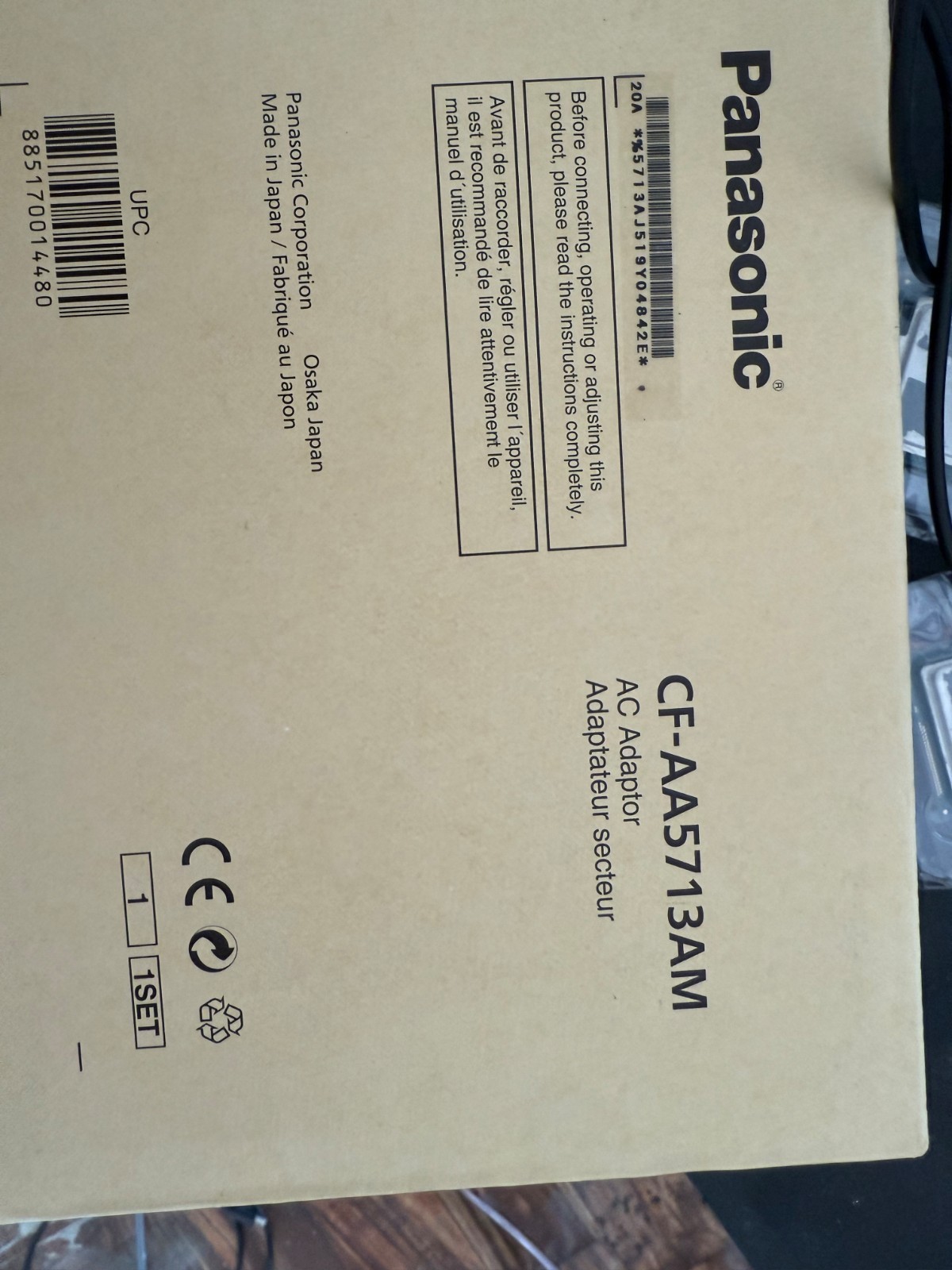 NEW GENUINE Panasonic CF-AA5713AM Laptop AC Adapter 15.6V 7.05A TOUGHBOOK NEW GENUINE Panasonic CF-AA5713AM Laptop AC Adapter 15.6V 7.05A TOUGHBOOK