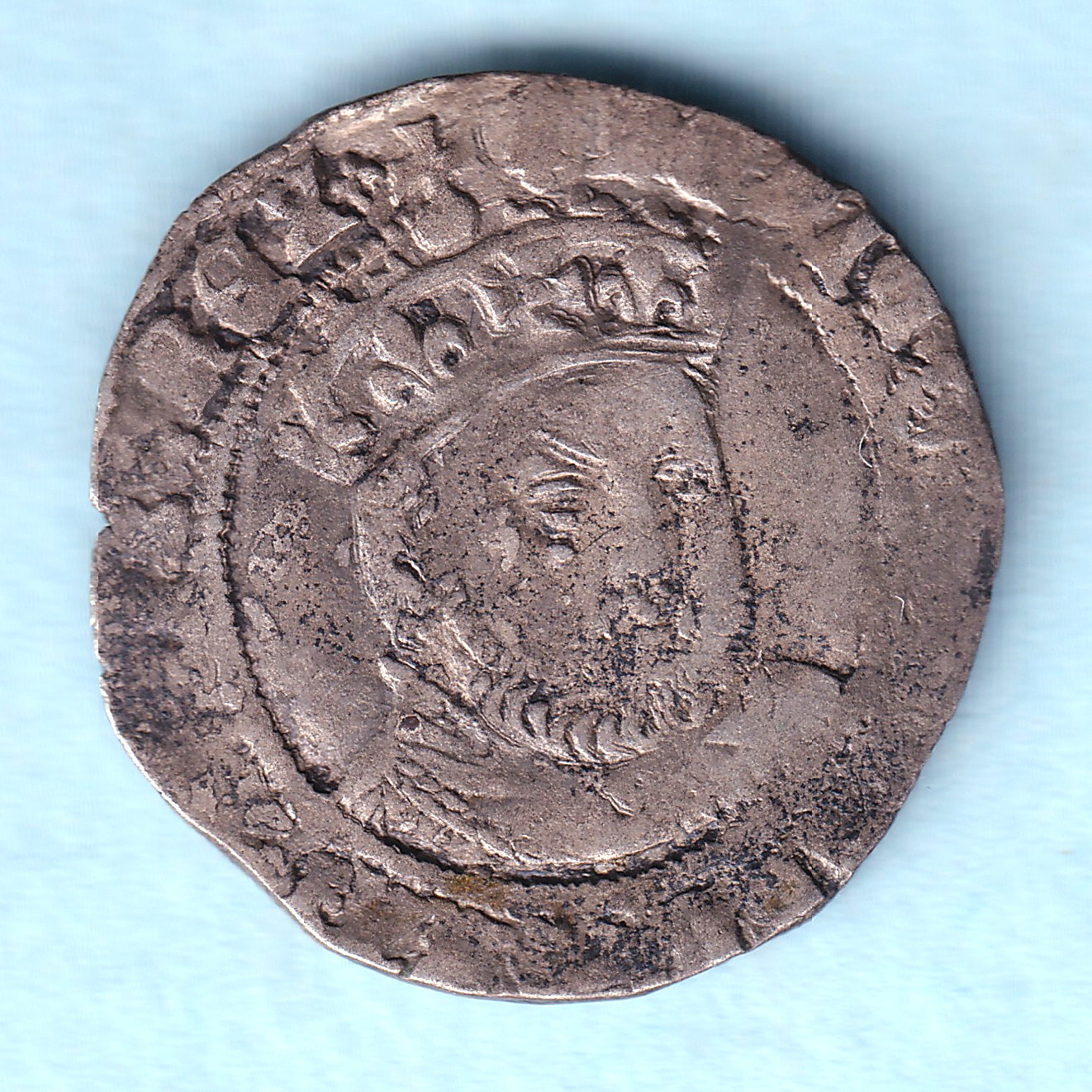 Great Britain. (1544-47) Henry VIII - Groat.. 3rd Coinage.. MM-Lis(?) Fine+ Great Britain. (1544-47) Henry VIII - Groat.. 3rd Coinage.. MM-Lis(?) Fine+