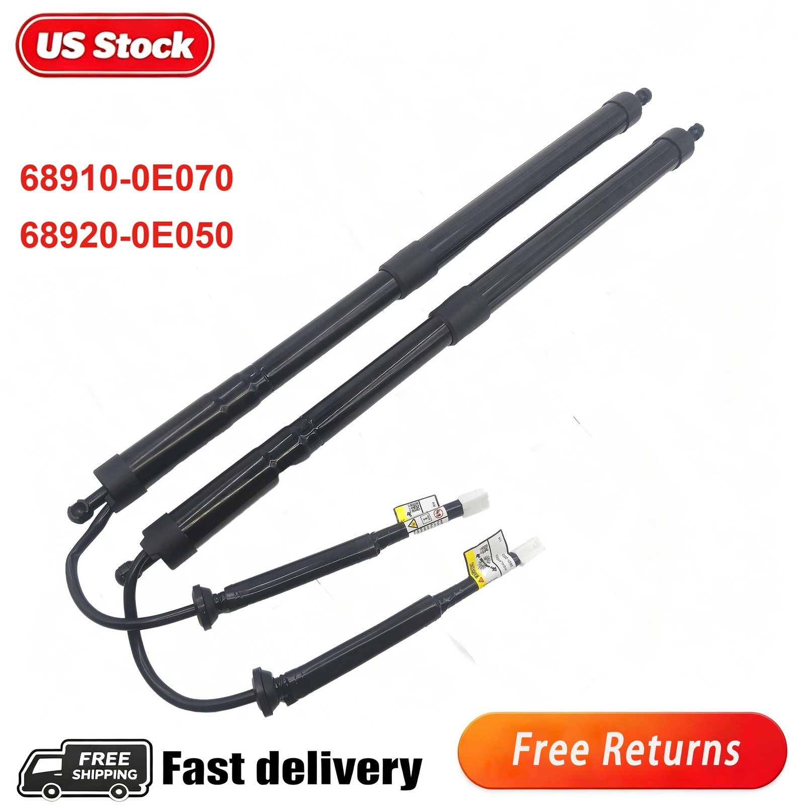 For Toyota Highlander 2020-25 Power Tailgate Strut Pair 68910-0E070 68920-0E050