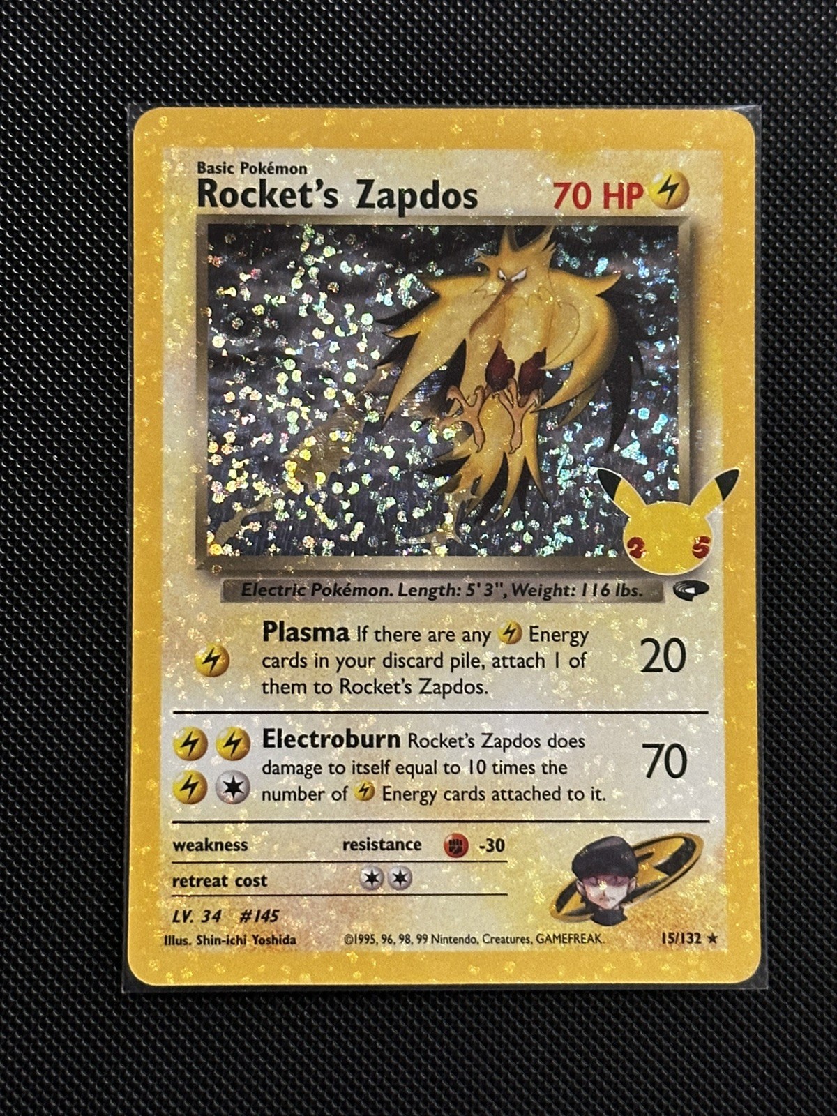 Rocket\'s Zapdos Holo Classic Collection Celebrations: Classic Collection 15/132