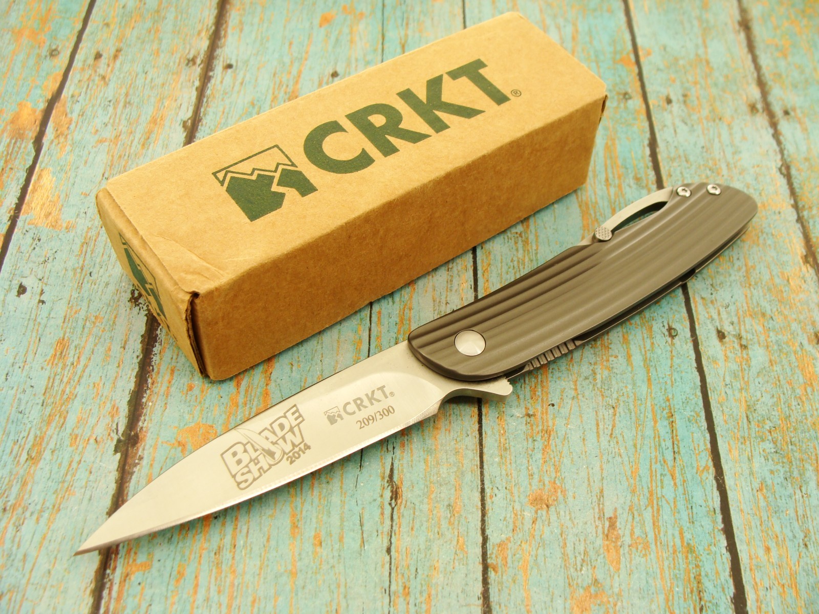 CRKT 1ST PROD K241XXP SWINDLE POCKET KNIFE 2014 BLADE SHOW KEN ONION SANDVIK NOS