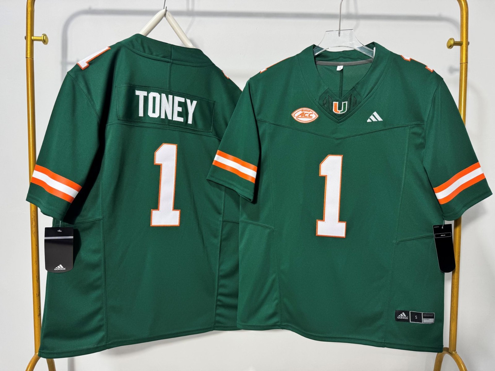 2026 New Mens Malachi Toney #1 Miami Hurricanes All  Stitched Jersey