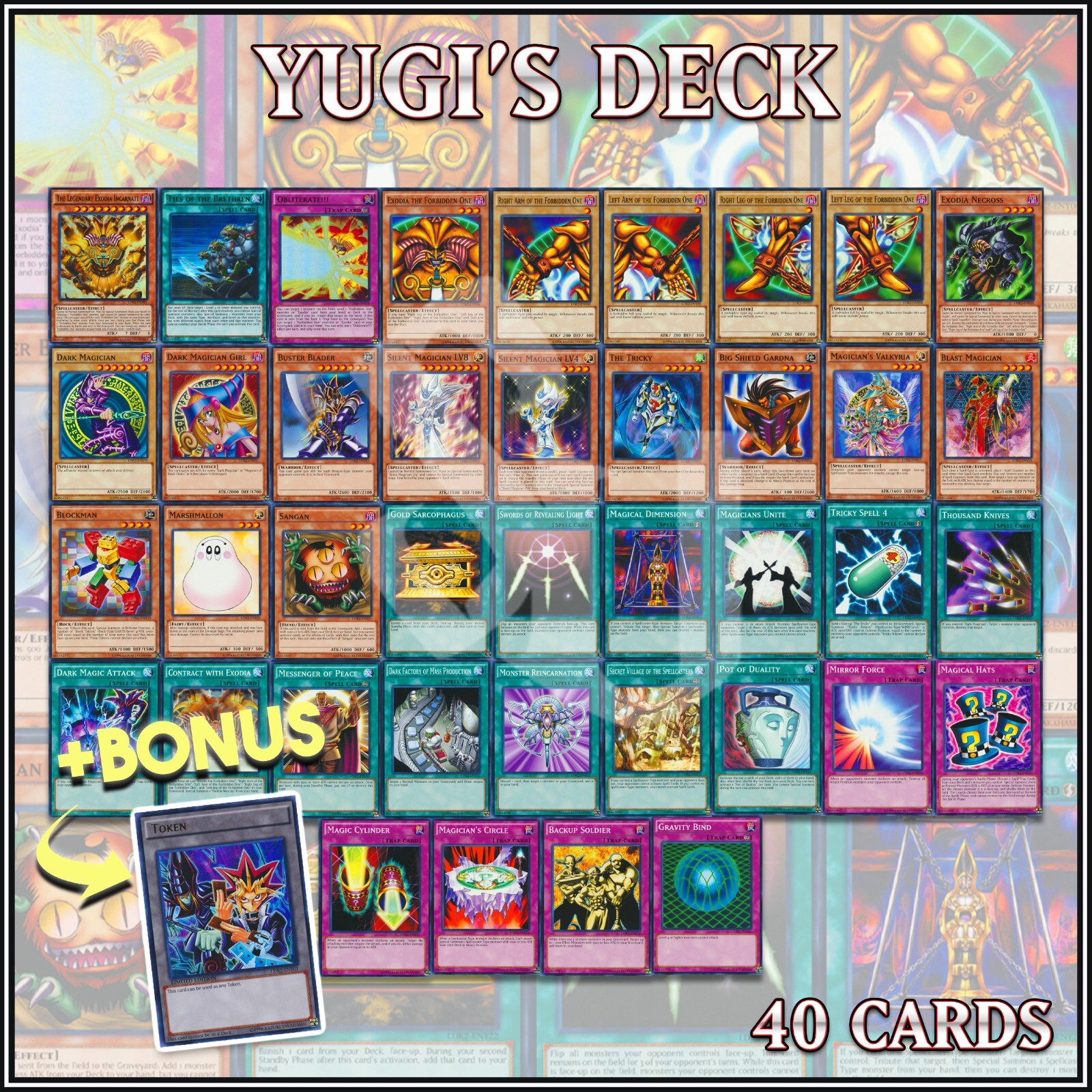 YUGI\'S EXODIA DECK 40 Necross Obliterate the Forbidden One YuGiOh +BONUS🔥