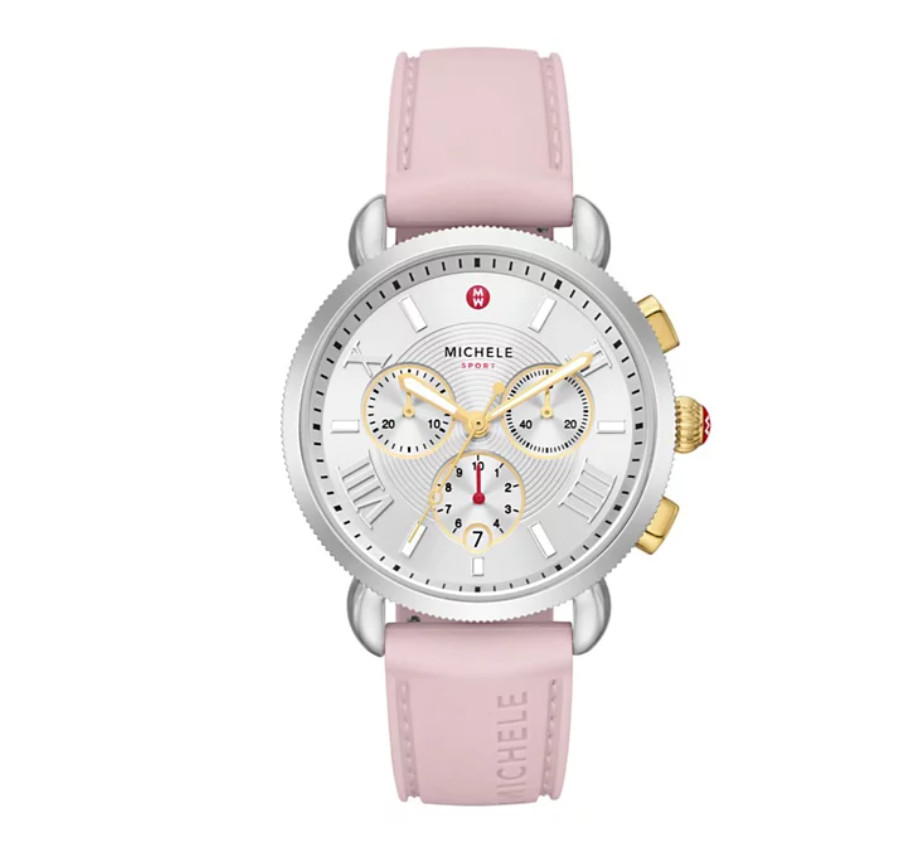 Michele Sporty Sport Sail Two Tone Peony Silicone Women\'s Watch MWW01P000023