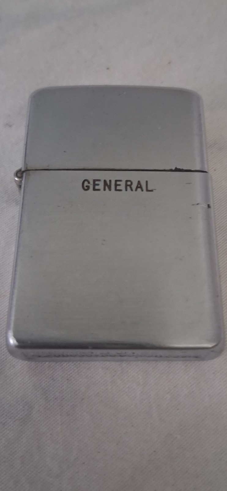 Zippo Lighter 1950s Engraved GENERAL STEALED, CASE. Zippo Lighter 1950s Engraved GENERAL STEALED, CASE.